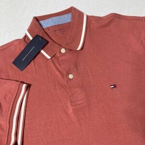 Tommy Hilfiger Polo Shirt‎ Mens Medium Navy Classic Fit Short Sleeve Cotton